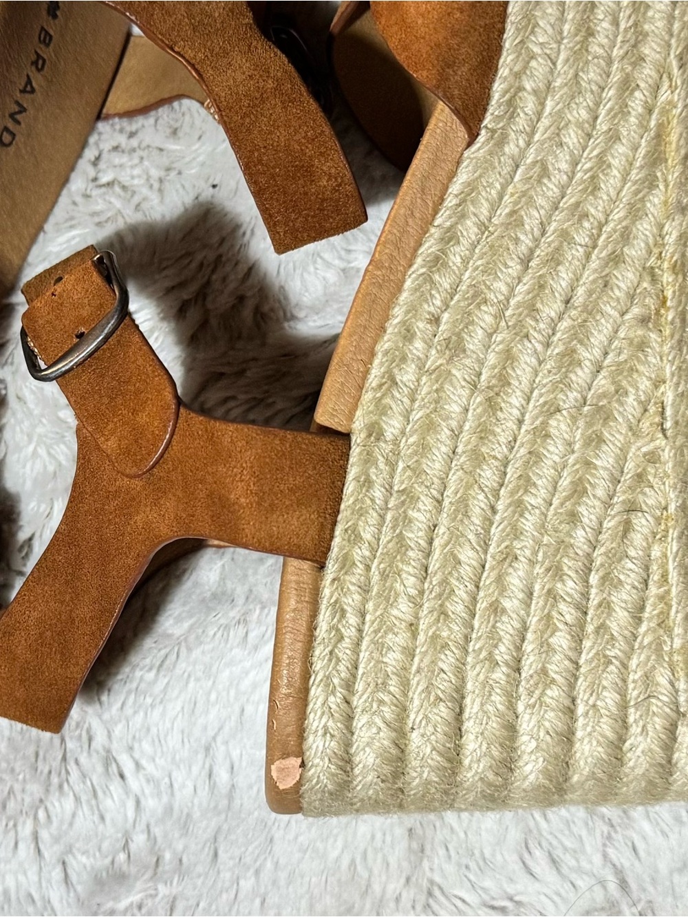 Lucky Brand LK-Neveah  Espadrille Wedge Sandals - Tan Women’s size 8 - Picture 7 of 10